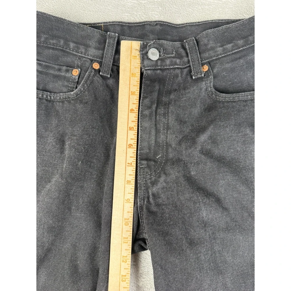 Levis 550 Mens Jeans 30x32 Relaxed Fit Black Denim Straight Leg Red Tab